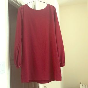 Maroon long sleeve Lulus dress